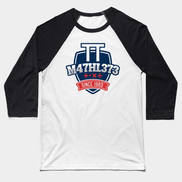 Mathlete Colored Baseball T-Shirt by nickbeta